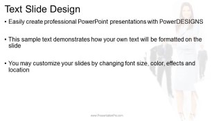 paint brush business woman wide PowerPoint Template text slide design