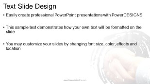 paint brush circle hand shake wide PowerPoint Template text slide design