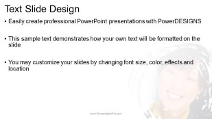 paint brush circle woman wide PowerPoint Template text slide design