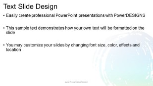 paint brush gradient circle wide PowerPoint Template text slide design
