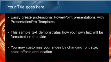 Red Blue Swirls Widescreen PowerPoint Template text slide design