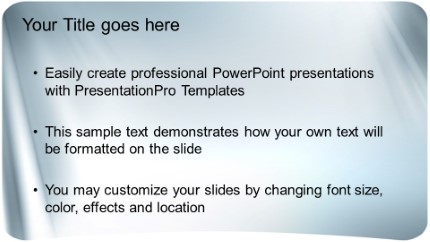 Satin Gray Widescreen PowerPoint Template text slide design