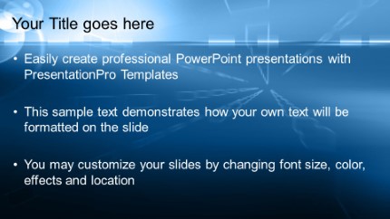 Scifi Blue Widescreen PowerPoint Template text slide design