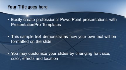 Swoosh Widescreen PowerPoint Template text slide design