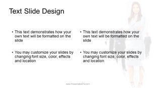 paint brush business woman wide PowerPoint Template text slide design