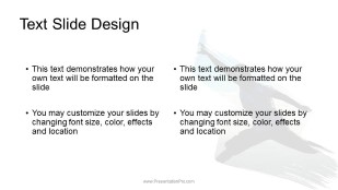 paint brush leap wide PowerPoint Template text slide design