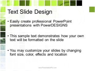 Abstract Grid Green PowerPoint Template text slide design