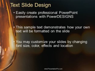 Antique Light Bulbs PowerPoint Template text slide design