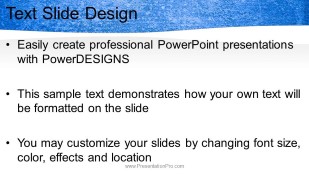 Blue Canvas Wave Widescreen PowerPoint Template text slide design