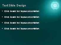 Circled Out Teal PowerPoint Template text slide design