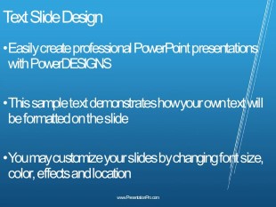 Diagonal Rays Blue PowerPoint Template text slide design