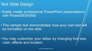 Diagonal Rays Blue Widescreen PowerPoint Template text slide design