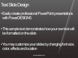 Diagonal Rays Dark PowerPoint Template text slide design