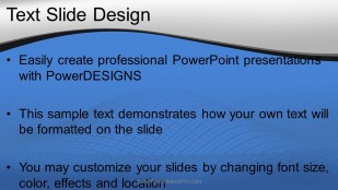 Dotted Wave Widescreen PowerPoint Template text slide design