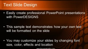 Dotted Waves 01 Orange Widescreen PowerPoint Template text slide design