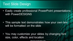 Dotted Waves 01 Teal Widescreen PowerPoint Template text slide design