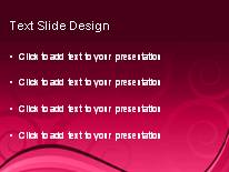 Elegant Swirl Pink PowerPoint Template text slide design
