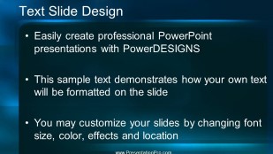 Haze Blue Widescreen PowerPoint Template text slide design