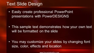 Haze Red Widescreen PowerPoint Template text slide design