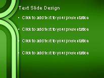 Inward Curve Green PowerPoint Template text slide design