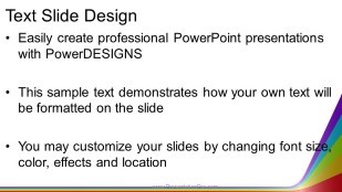 Rainbow Lines Light Widescreen PowerPoint Template text slide design