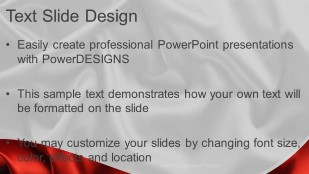 Red Satin 02 Widescreen PowerPoint Template text slide design
