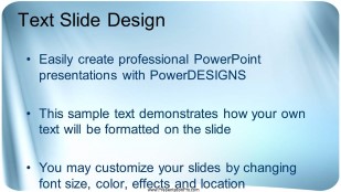 Satin Blue Widescreen PowerPoint Template text slide design