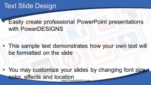 Social Networking Widescreen PowerPoint Template text slide design