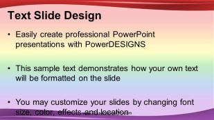 Waves Rainbow Gradient 02 Widescreen PowerPoint Template text slide design
