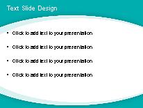 Swoop Simple Teal PowerPoint Template text slide design