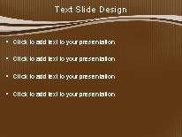 Swoopie Flow Brown PowerPoint Template text slide design