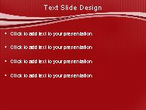Swoopie Flow Red PowerPoint Template text slide design