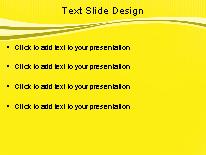 Swoopie Flow Yellow PowerPoint Template text slide design