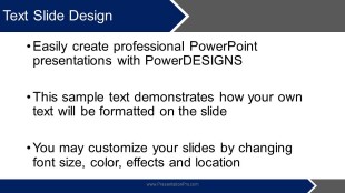 The Flow Blue Widescreen PowerPoint Template text slide design