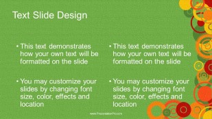 Abstract Autum Circles Widescreen PowerPoint Template text slide design