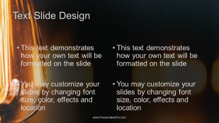 Antique Bulbs Widescreen PowerPoint Template text slide design