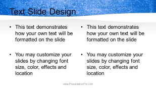 Blue Canvas Wave Widescreen PowerPoint Template text slide design