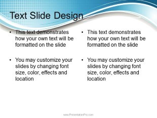 Blue Grid Curved 01 PowerPoint Template text slide design