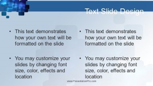 Blue Squares Widescreen PowerPoint Template text slide design