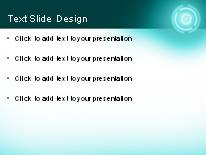 Circled Out Teal PowerPoint Template text slide design