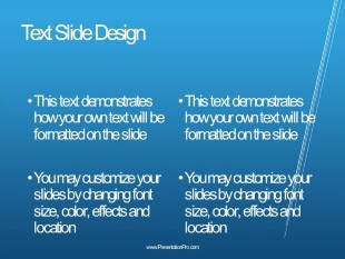 Diagonal Rays Blue PowerPoint Template text slide design