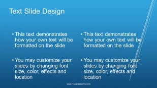 Diagonal Rays Blue Widescreen PowerPoint Template text slide design
