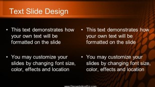 Dotted Waves 01 Orange Widescreen PowerPoint Template text slide design