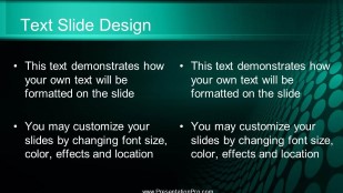 Dotted Waves 01 Teal Widescreen PowerPoint Template text slide design