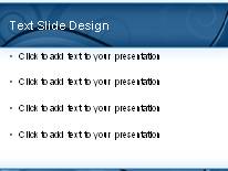 Elegant Swirl Blue PowerPoint Template text slide design