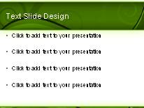 Elegant Swirl Green PowerPoint Template text slide design