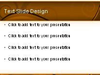 Elegant Swirl Orange PowerPoint Template text slide design