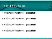 Elegant Swirl Teal PowerPoint Template text slide design