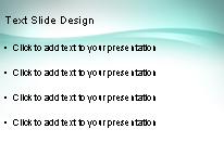 Flowing Teal PowerPoint Template text slide design