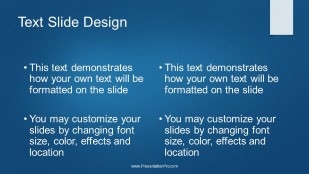 Gradient Mark Blue Widescreen PowerPoint Template text slide design